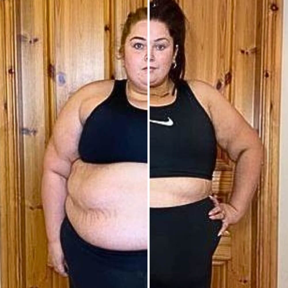 Diet comparison split screen